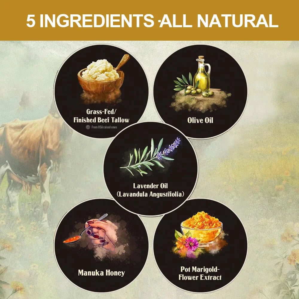 100% Grass Fed Whipped Vanilla Beef Tallow Moisturizer-2
